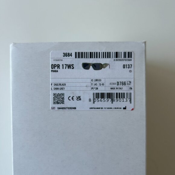 NEW IN BOX Prada Rectangle Green Acetate Sunglasses - Picture 6 of 6